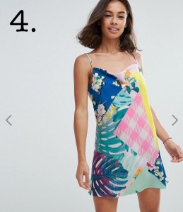 mix print drape dress