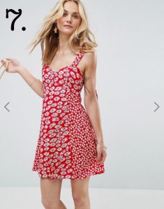 red floral sundress