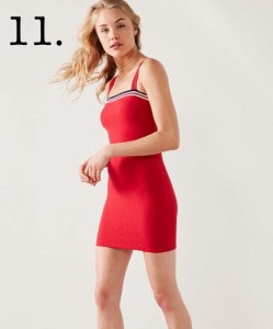 red mini summer dress